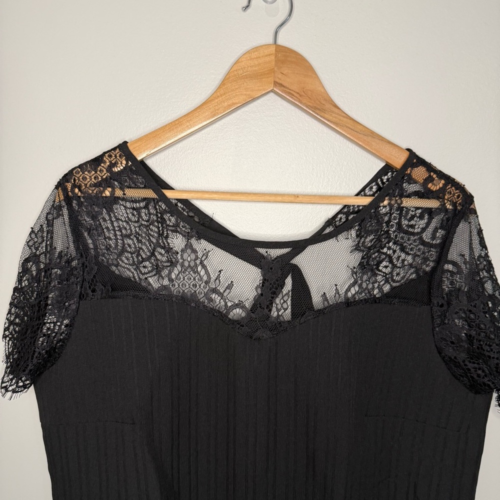Black Blouse with Lace Detail - Picture 4 of 9